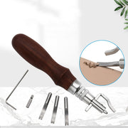 7 In 1 Leather Edge Presser Groove Cutter Edge Trimmer(Brown)