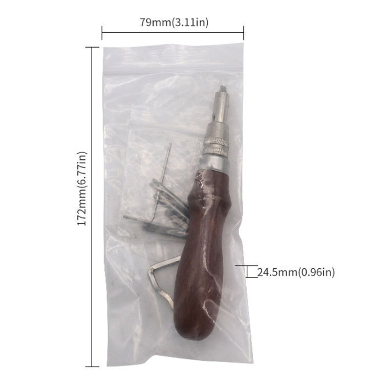 7 In 1 Leather Edge Presser Groove Cutter Edge Trimmer(Brown)