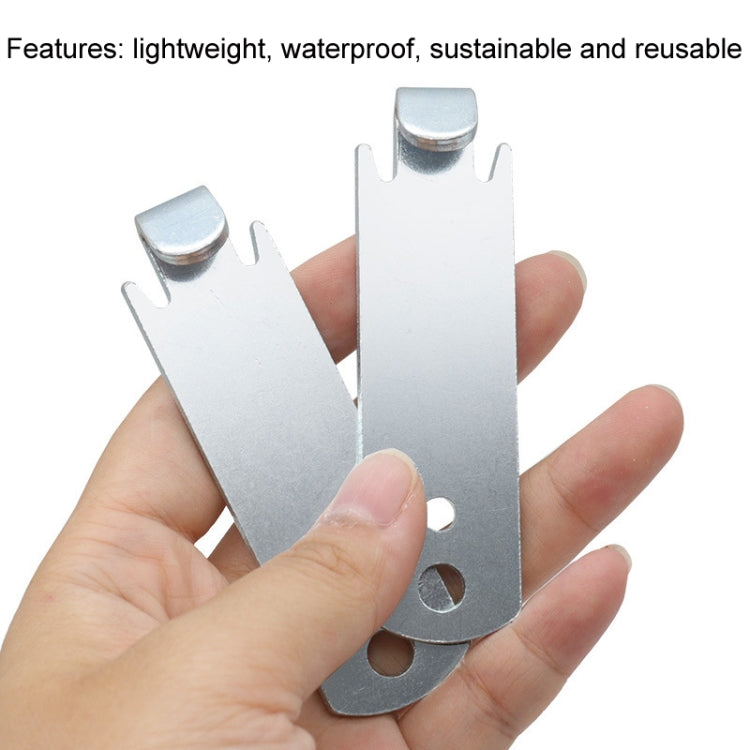 2pcs /Set Wire Twister T-Post Clamp Fence Wire Rope Winder(Silver)