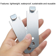 2pcs /Set Wire Twister T-Post Clamp Fence Wire Rope Winder(Silver)