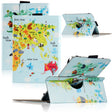 For UMIDIGI G1 Tab 10-11 inch Universal 360 Degree Rotation Leather Tablet Case(Blue Map) - Others by PMC TechLife | Online Shopping South Africa | PMC TechLife | Buy Now Pay Later Mobicred