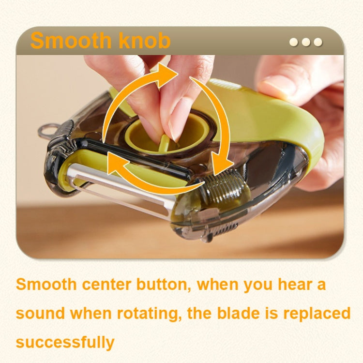 3-In-1 Multifunctional Rotary Peeler Household Kitchen Tools Scraper Fruit Grater(Green)