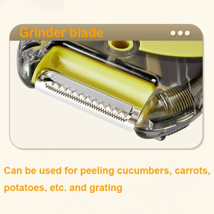 3-In-1 Multifunctional Rotary Peeler Household Kitchen Tools Scraper Fruit Grater(Green)