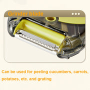 3-In-1 Multifunctional Rotary Peeler Household Kitchen Tools Scraper Fruit Grater(Green)