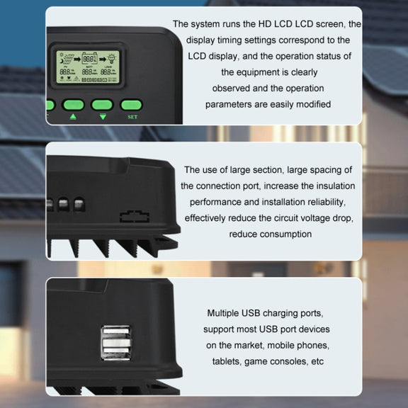 12V/24V 20A MPPT Smart Solar Charge Controller, Model: CM-D20