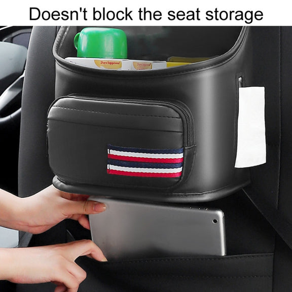 Car Seatback Storage Hanging Bag Vehicle Multifunctional Storing Tissue Box, Style: With Bulit-In Bucket