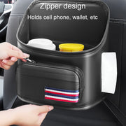 Car Seatback Storage Hanging Bag Vehicle Multifunctional Storing Tissue Box, Style: With Bulit-In Bucket