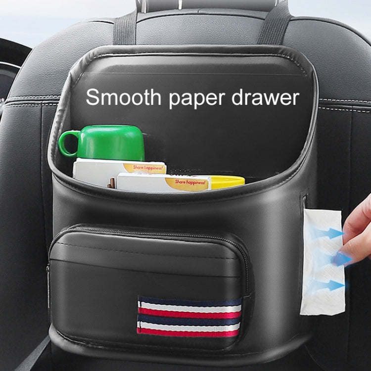 Car Seatback Storage Hanging Bag Vehicle Multifunctional Storing Tissue Box, Style: With Bulit-In Bucket
