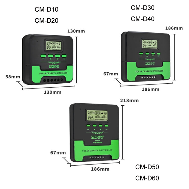 12V-24V 10A WIFI Remote MPPT Home Energy Storage Control System Solar Controller, Model: CM-D10