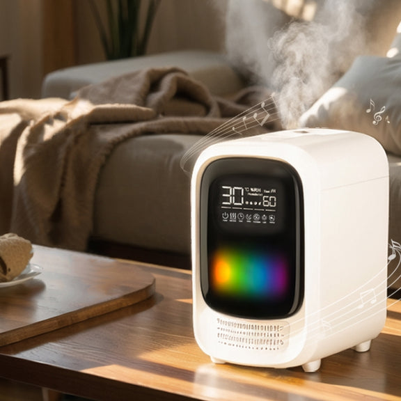 FS101 3.5L Colorful Light Home Bluetooth Music Aromatherapy Humidifier, Spec: AU Plug(Whtie)