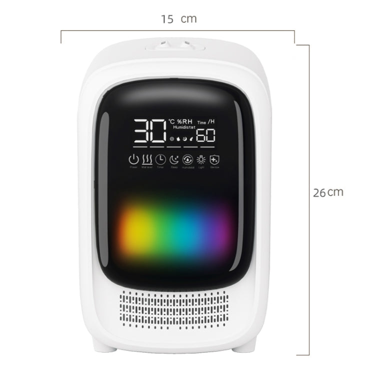 FS101 3.5L Colorful Light Home Bluetooth Music Aromatherapy Humidifier, Spec: US Plug(Whtie)