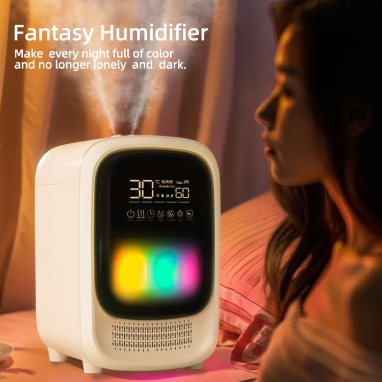 FS101 3.5L Colorful Light Home Bluetooth Music Aromatherapy Humidifier, Spec: UK Plug(Whtie)