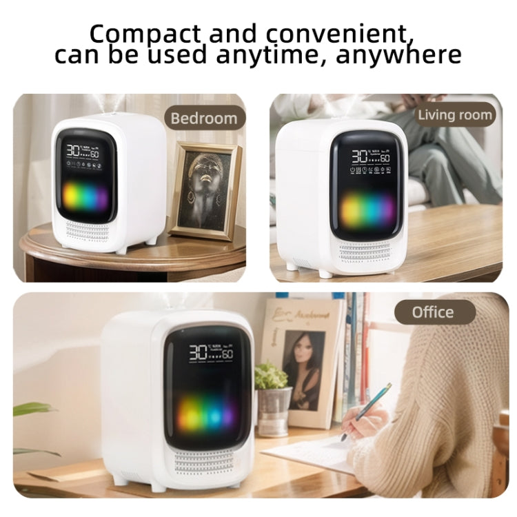 FS101 3.5L Colorful Light Home Bluetooth Music Aromatherapy Humidifier, Spec: AU Plug(Whtie)
