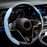 38cm Liquid Silicone Sweat-Absorbing Anti-Skid Car Steering Wheel Cover(Blue)