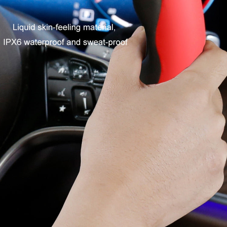 38cm Liquid Silicone Sweat-Absorbing Anti-Skid Car Steering Wheel Cover(Orange)