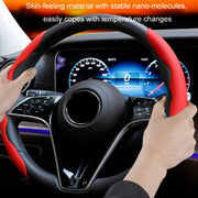 38cm Liquid Silicone Sweat-Absorbing Anti-Skid Car Steering Wheel Cover(Black)
