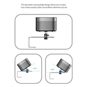 Metal Telescopic Adjustable PTZ Projector Wall Mount Bracket(Black)