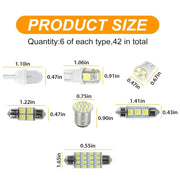 42pcs/Set Car Interior Reading LED Light Combination Set