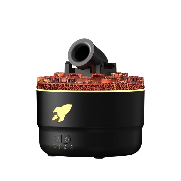Turret Shape Aromatherapy Humidifier With 3-speed Timer 7-color Atmosphere Light US Plug Black