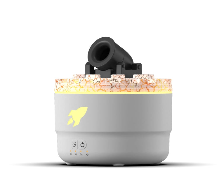 Turret Shape Aromatherapy Humidifier With 3-speed Timer 7-color Atmosphere Light USB Plug White
