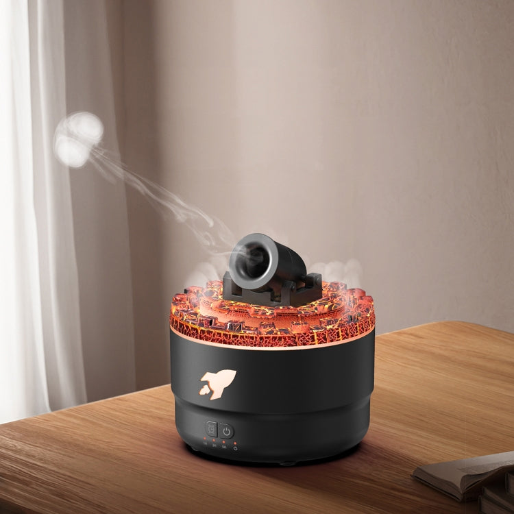 Turret Shape Aromatherapy Humidifier With 3-speed Timer 7-color Atmosphere Light US Plug White