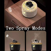 Turret Shape Aromatherapy Humidifier With 3-speed Timer 7-color Atmosphere Light USB Plug Black