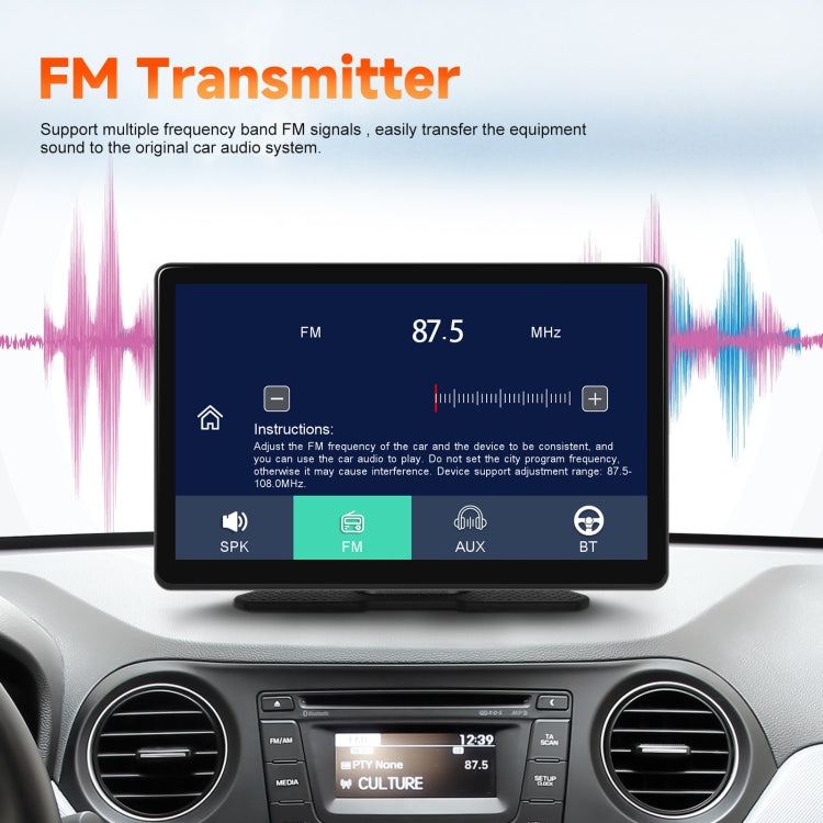 8-Inch HD Wireless CarPlay Screen DVR With Dash Cam/1080p Front Rear Camera/Bluetooth/AirPlay
