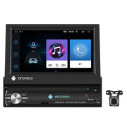 2+64G 7-Inch Single Din Android 10.0 Carplay Screen With GPS Navigation/Bluetooth/Mirror Link/DVR Input, Spec: With 12-light Camera