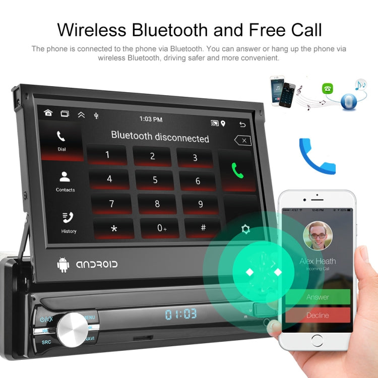 2+64G 7-Inch Single Din Android 10.0 Carplay Screen With GPS Navigation/Bluetooth/Mirror Link/DVR Input, Spec: With 12-light Camera
