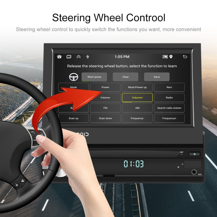 2+64G 7-Inch Single Din Android 10.0 Carplay Screen With GPS Navigation/Bluetooth/Mirror Link/DVR Input, Spec: Standard Edition