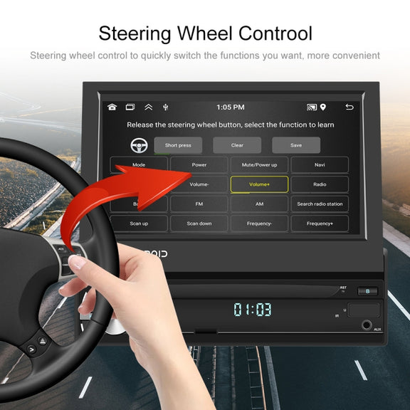 2+64G 7-Inch Single Din Android 10.0 Carplay Screen With GPS Navigation/Bluetooth/Mirror Link/DVR Input, Spec: Standard Edition