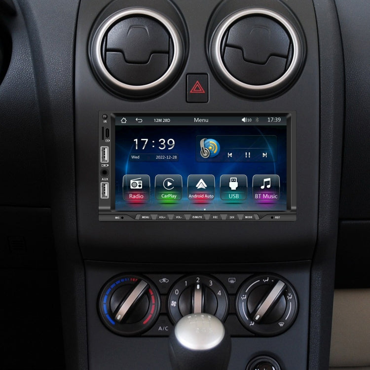 7-inch Double Din Car MP5 Player Support CarPlay/Android Auto/Mirror Link/Bluetooth Standard Edition