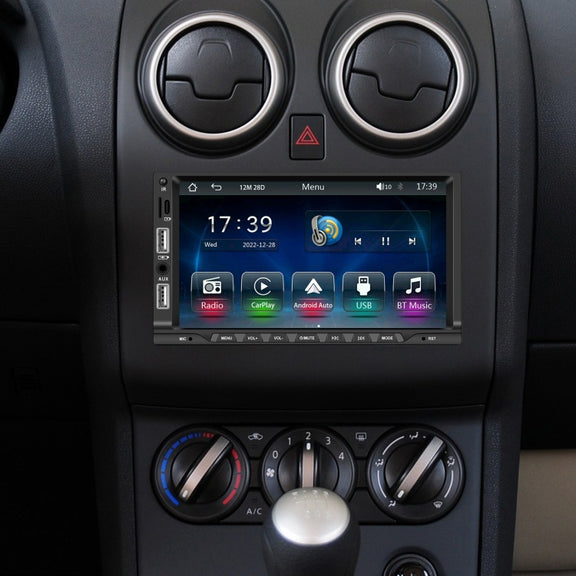7-inch Double Din Car MP5 Player Support CarPlay/Android Auto/Mirror Link/Bluetooth With AHD Camera