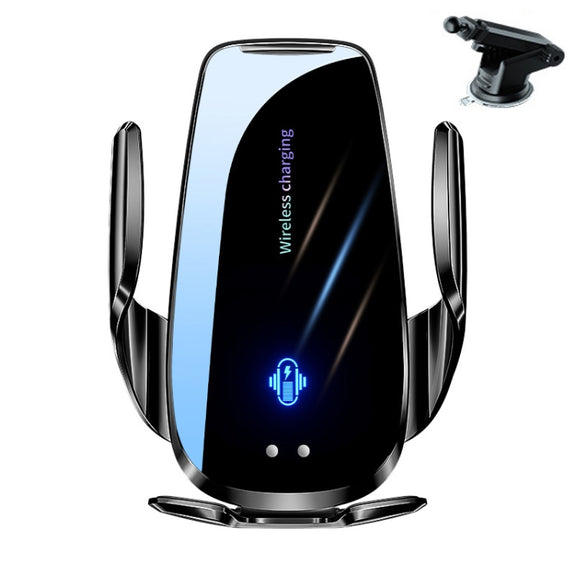 Q96 Car Wireless Charging Cell Phone Navigation Mount, Style: Standard+Suction Cup