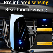 Q96 Car Wireless Charging Cell Phone Navigation Mount, Style: Standard+Suction Cup