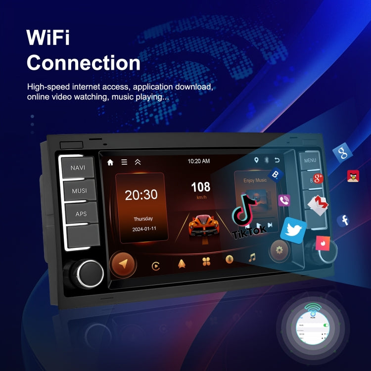 2+64G For Volkswagen Touareg 7-Inch Car WiFi Player Android 13 System Support CarPlay/Android Auto With AHD Camera and Mic