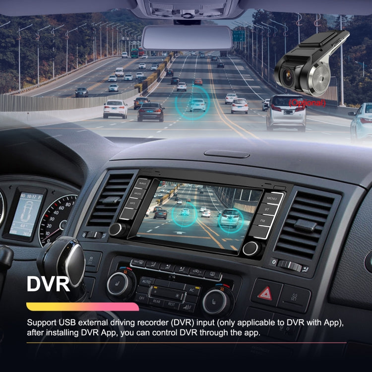 2+64G For Volkswagen Touareg 7-Inch Car WiFi Player Android 13 System Support CarPlay/Android Auto With AHD Camera and Mic