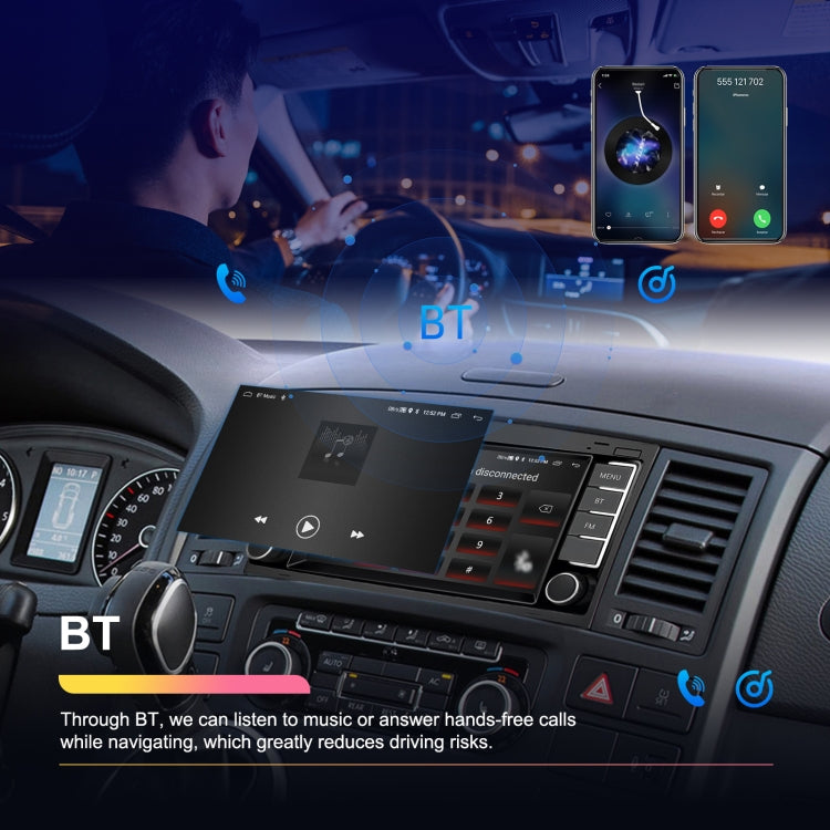 2+64G For Volkswagen Touareg 7-Inch Car WiFi Player Android 13 System Support CarPlay/Android Auto Standard Edition