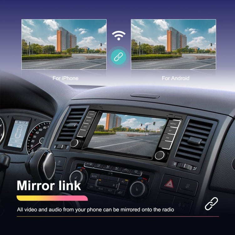 2+64G For Volkswagen Touareg 7-Inch Car WiFi Player Android 13 System Support CarPlay/Android Auto With AHD Camera and Mic