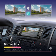 4+64G For Volkswagen Touareg 7-Inch Car WiFi Player Android 13 System Support CarPlay/Android Auto With AHD Camera and Mic