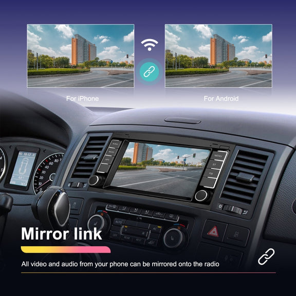 4+64G For Volkswagen Touareg 7-Inch Car WiFi Player Android 13 System Support CarPlay/Android Auto With AHD Camera and Mic