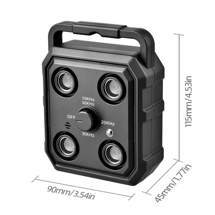 AI Intelligent Recognition Ultrasonic Bark Stopper Portable Dog Training Device Repellent(Black)