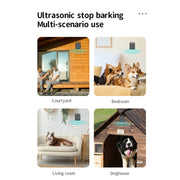 AI Intelligent Recognition Ultrasonic Bark Stopper Portable Dog Training Device Repellent(Black)