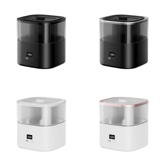 JSQ-58 1.1L large Capacity Digital Display Flame Atomization Humidifier, Color: Matt Black(UK Plug)