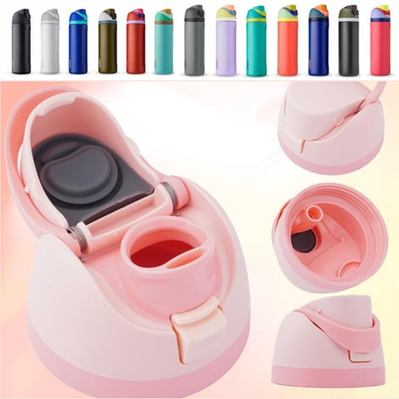 Replacement Lid for Owala Freesi Cup No Leakage One Button Open With Carry Loop(Black)