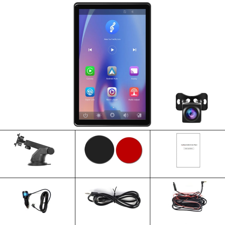 8-inch Car Full Touch Screen Player Supports Horizontal and Vertical CarPlay / Android Auto, Spec: With Camera