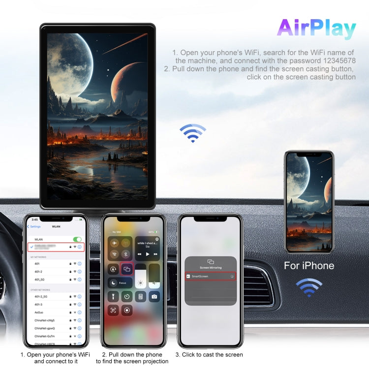 8-inch Car Full Touch Screen Player Supports Horizontal and Vertical CarPlay / Android Auto, Spec: Standard