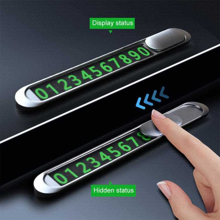 T1 Car Hidden Moving Phone Plate Vehicle Temporary Parking Number Board(Black)