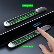 T1 Car Hidden Moving Phone Plate Vehicle Temporary Parking Number Board(Black)