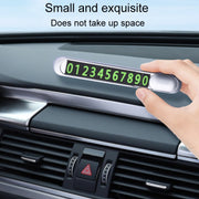 T1 Car Hidden Moving Phone Plate Vehicle Temporary Parking Number Board(Black)